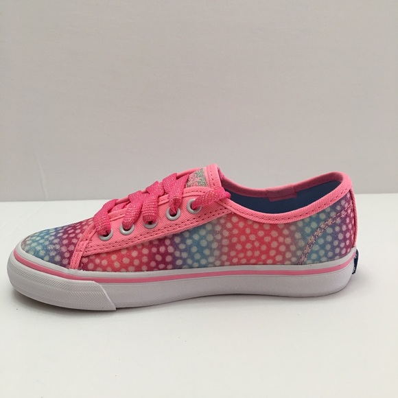 Keds Girls Double Up Pink Multi Dot Sneaker - Picture 5 of 6